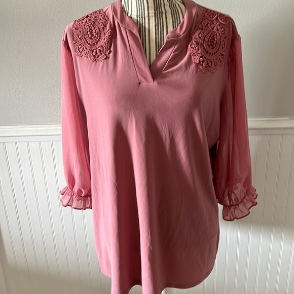 Emma & Olive Woman Pink Top Size 1X - Picture 1 of 5
